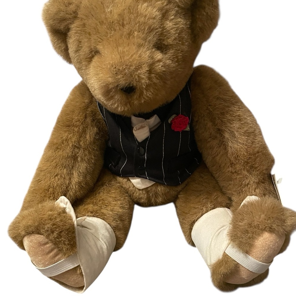 Vermont Teddy Bear Co. 1994 Tan 15" Jointed, With Formal Tuxedo Wear- With Tags